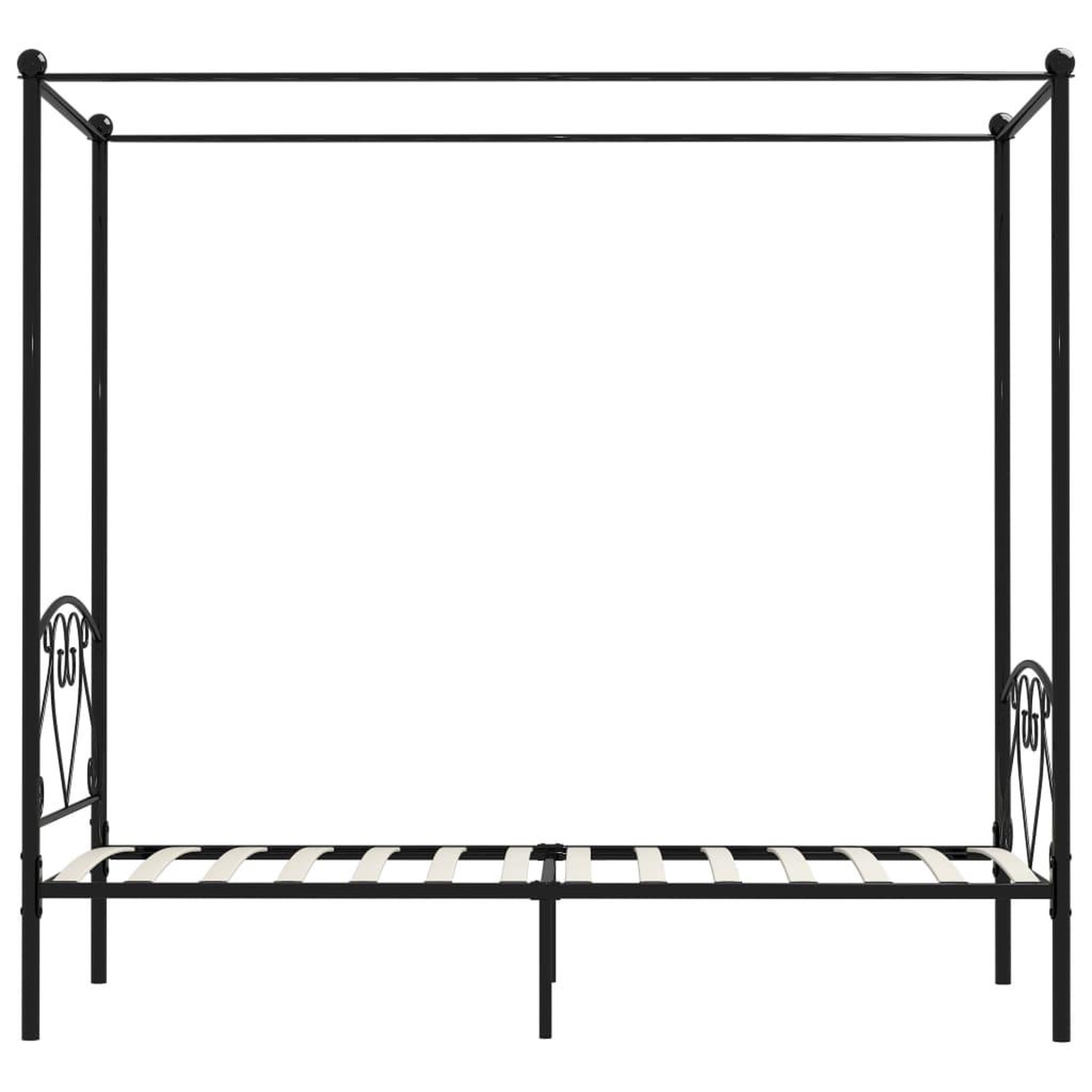 Voir la diapositive 3 : VIDAXL Cadre de lit a baldaquin Noir Metal 120 x 200 cm