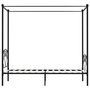 Voir la diapositive 3 : VIDAXL Cadre de lit a baldaquin Noir Metal 120 x 200 cm