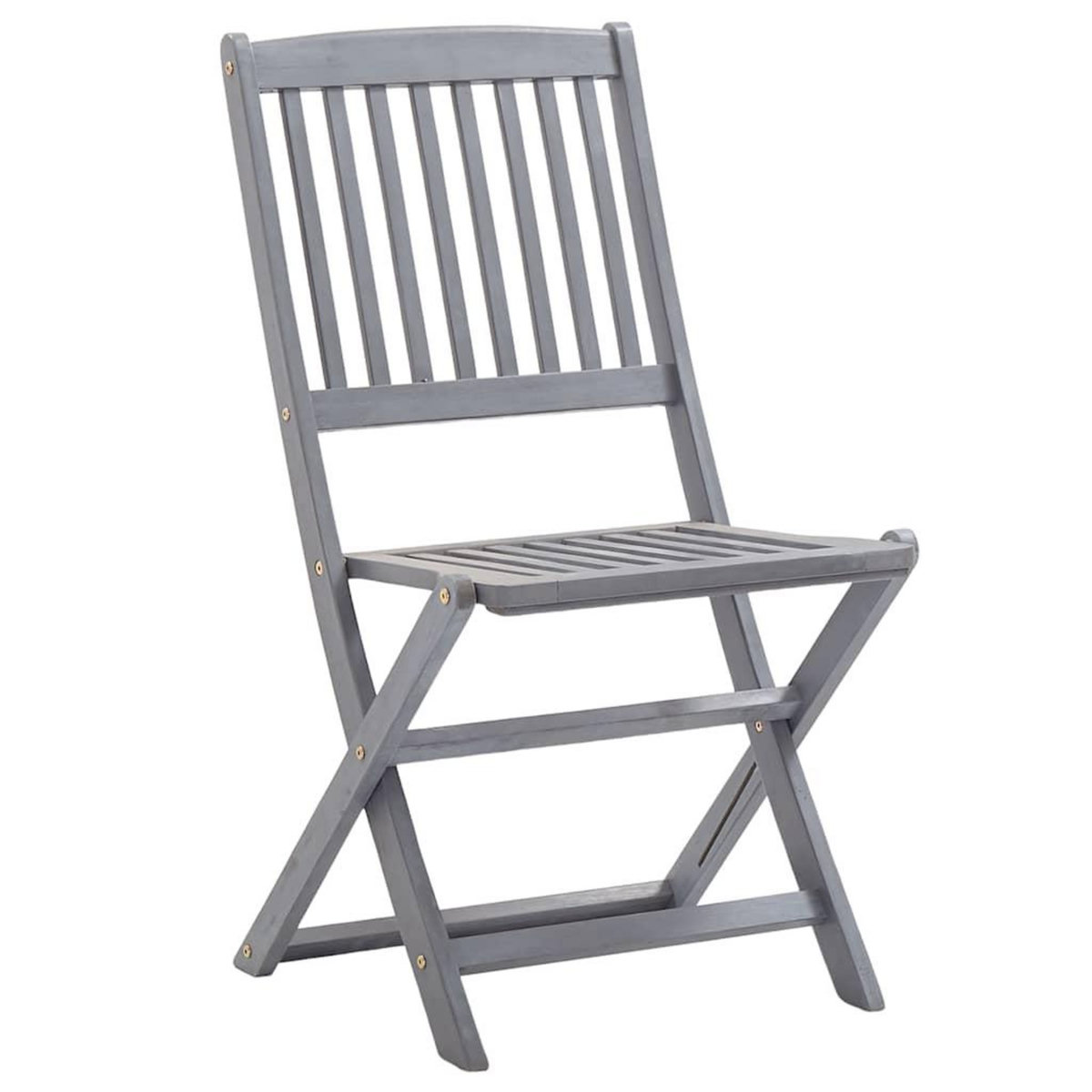 VIDAXL Chaises pliables d'exterieur lot de 8 et coussins Bois d'acacia