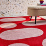 Voir la diapositive 3 : SWEEEK Tapis intérieur JOYCE rouge, motif moderne