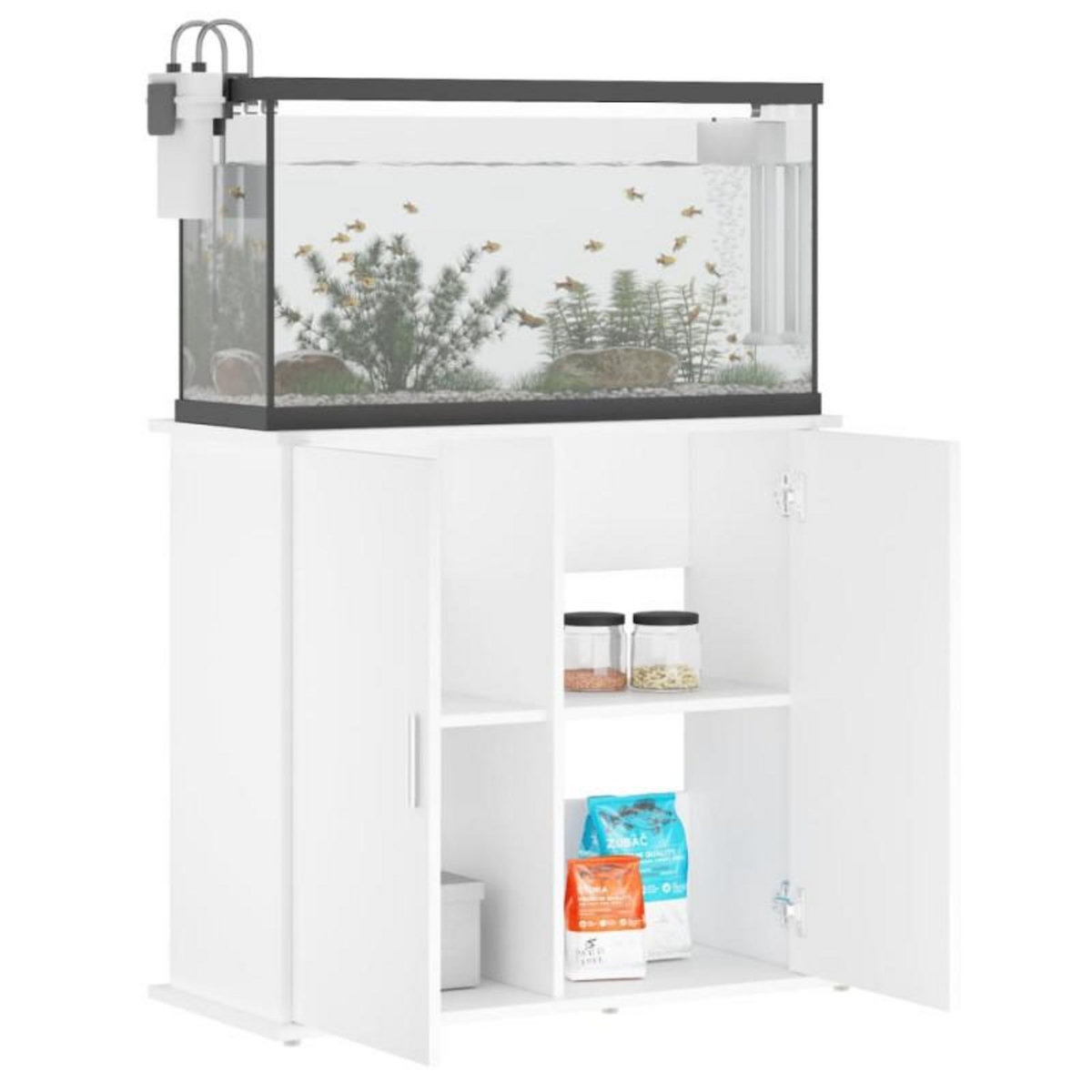 VIDAXL Support pour aquarium blanc 81x36x73 cm bois d ingénierie