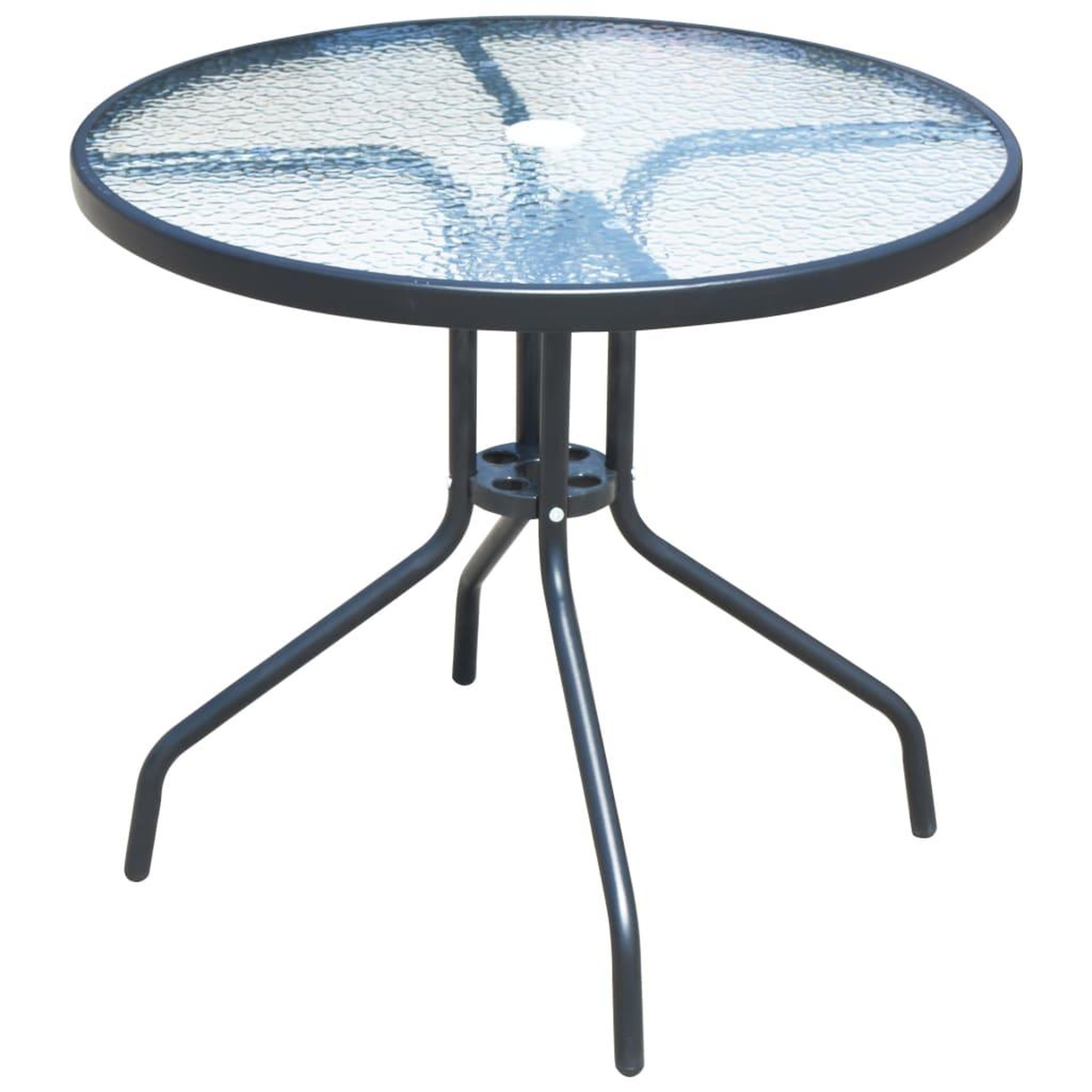 Voir la diapositive 2 : VIDAXL Mobilier de salle a manger d'exterieur 5 pcs acier noir