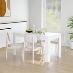 VIDAXL Table a manger Blanc 140x74,5x76 cm Bois d'ingenierie
