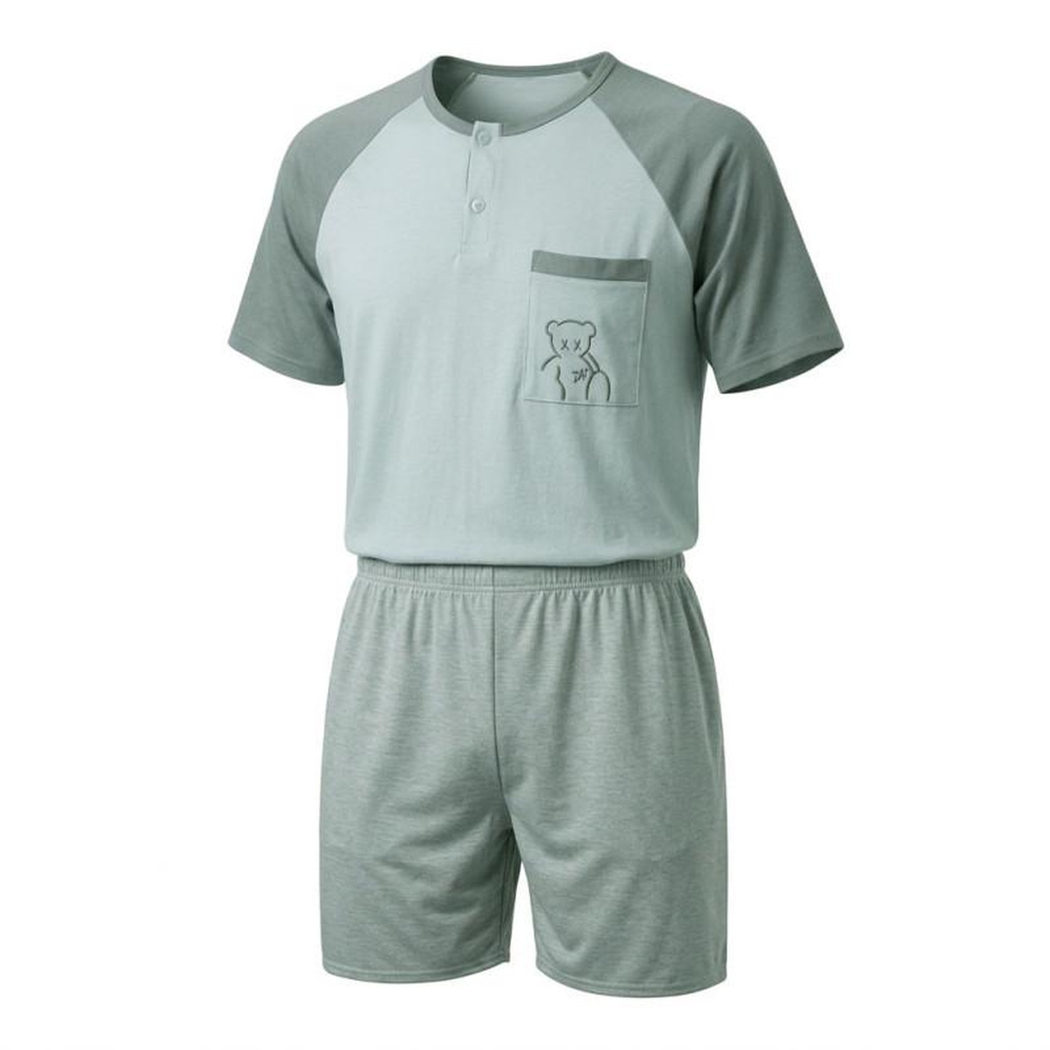 Voir la diapositive 1 : OZABI OZABI Ensemble Pyjama Pyjama Court Homme Coton