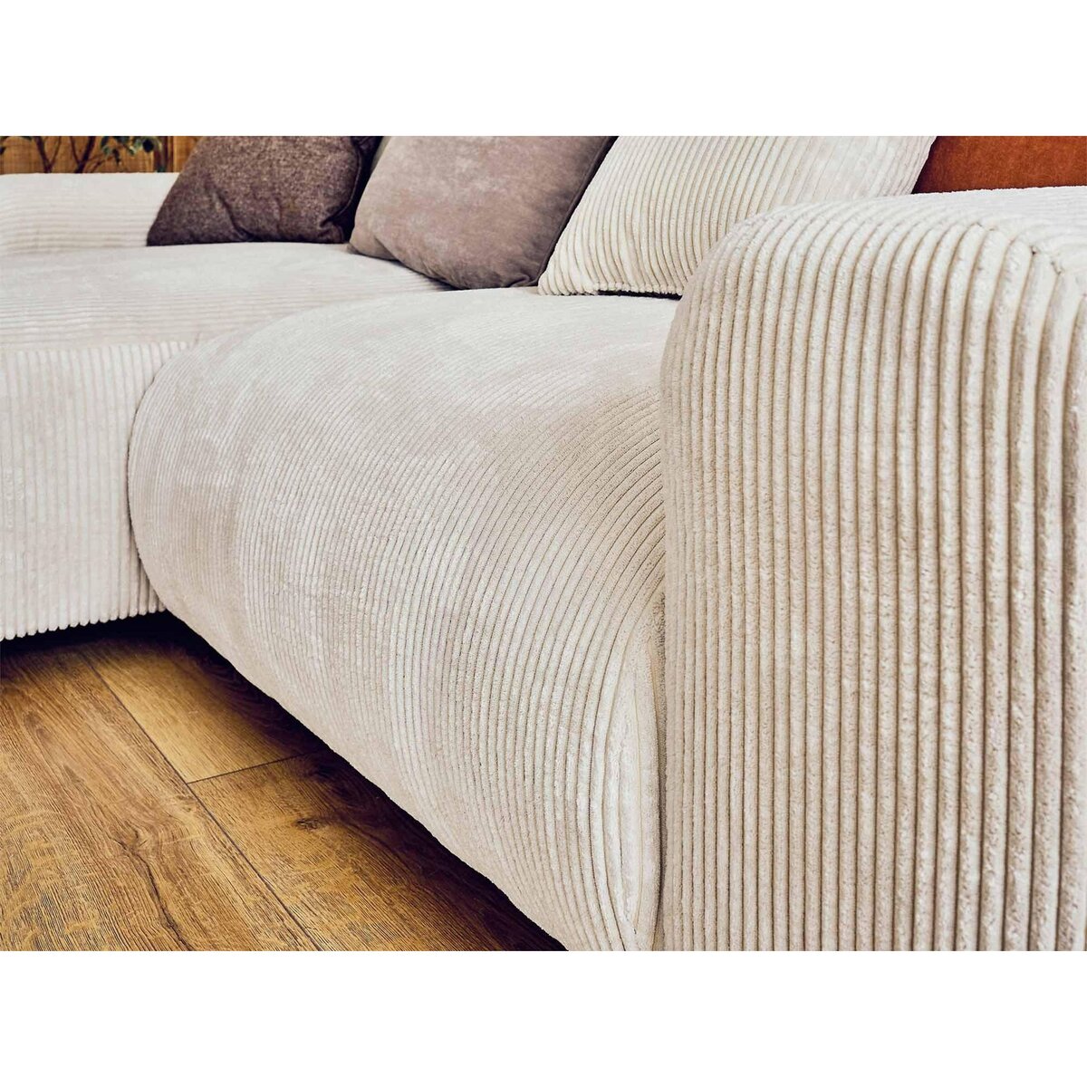 LISA DESIGN Garance - canapé d'angle réversible - 4 places - en velours côtelé