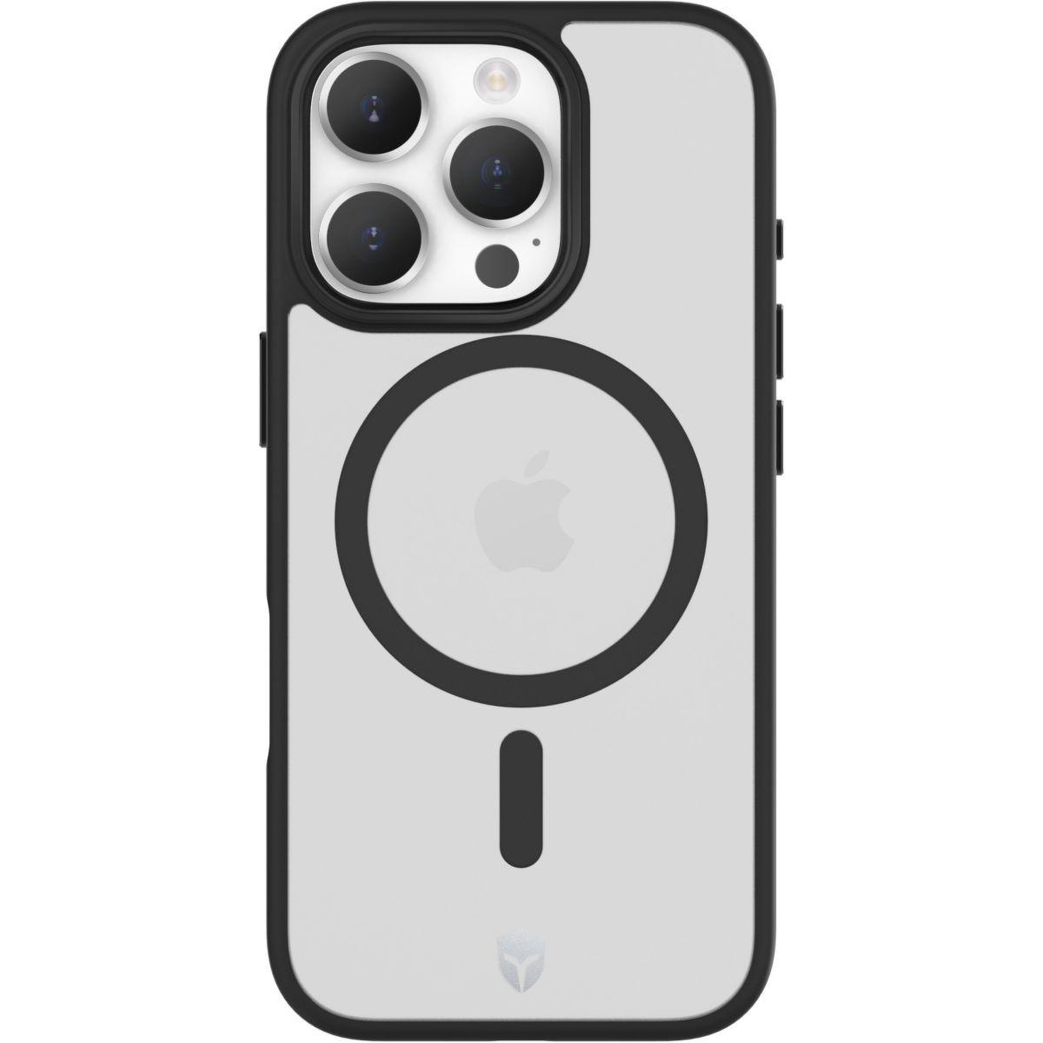 Voir la diapositive 2 : FORCE CASE Coque iPhone 16 Pro Air Frost MagSafe Noire