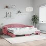 Voir la diapositive 1 : VIDAXL Lit de jour avec gigogne sans matelas rose 90x200 cm