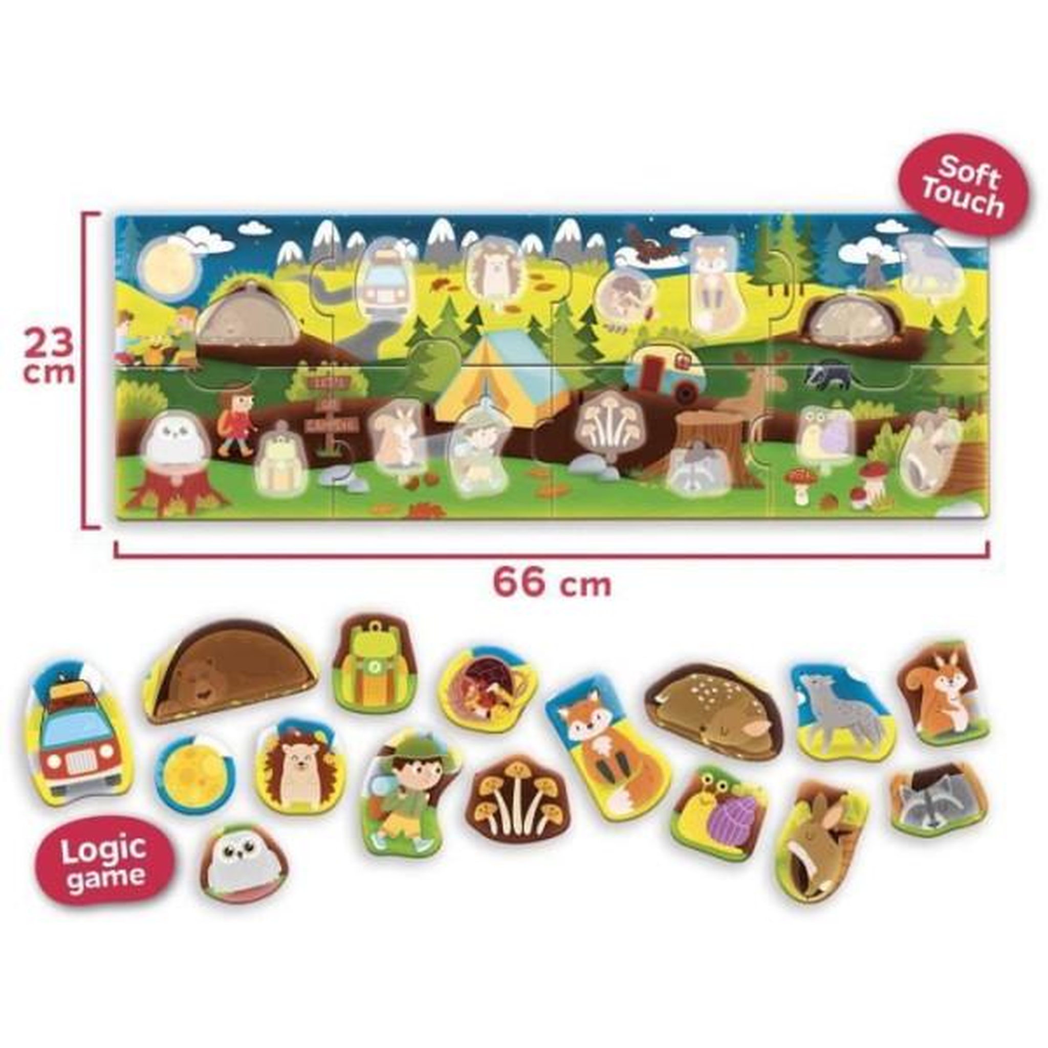 Voir la diapositive 3 : LISCIANI GIOCHI Les Bois - Puzzle panoramique - CAROTINA BABY - Développement de la logique, Motricité fine