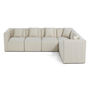 Voir la diapositive 1 : LISA DESIGN Nova - canapé modulable d'angle réversible - 6 places - en velours