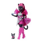 MONSTER HIGH Monster High-Catty Noir-Poupée avec chat Amulette et accessoires HXH76