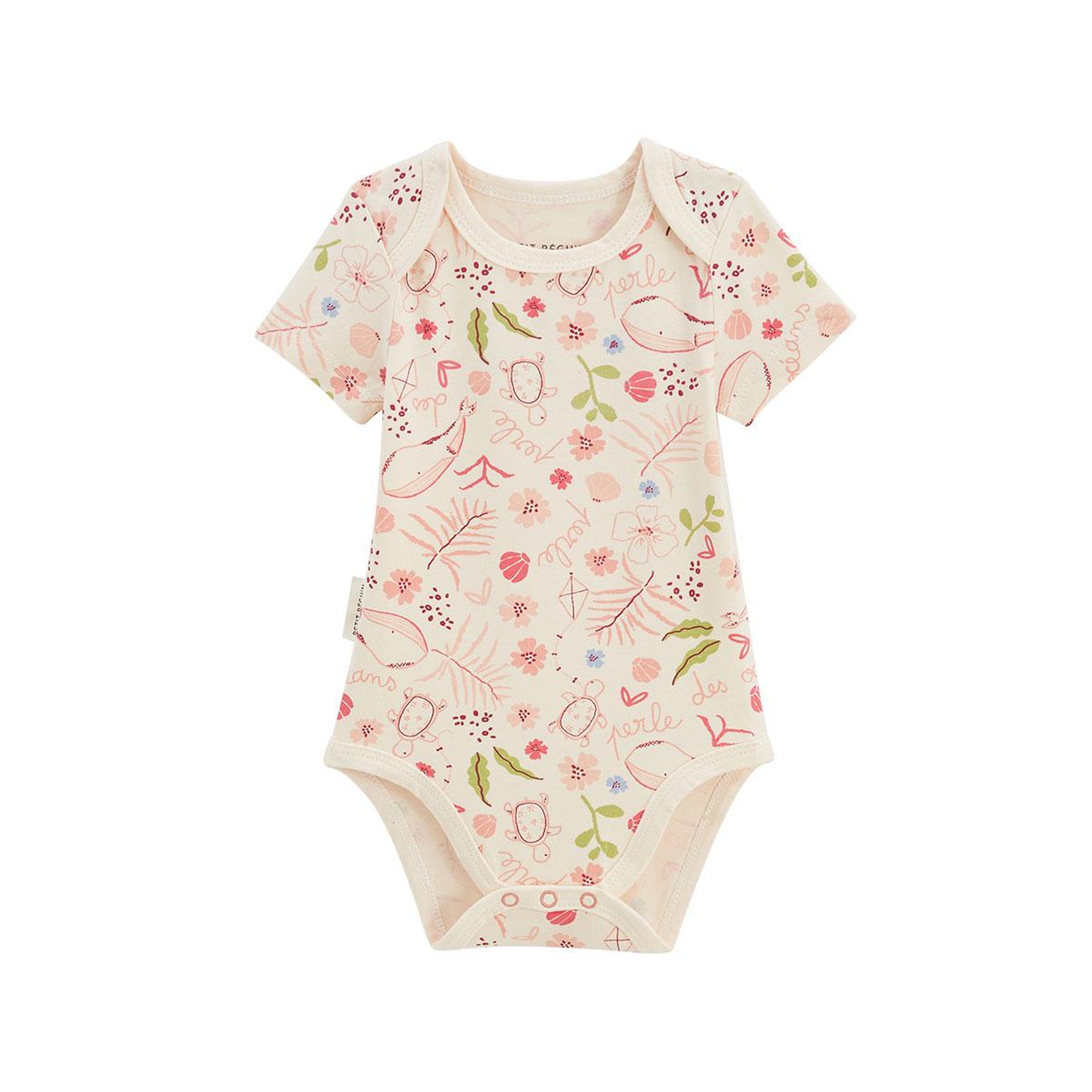 Voir la diapositive 5 : Petit Béguin Lot de 2 bodies bébé manches courtes Santa Giulia