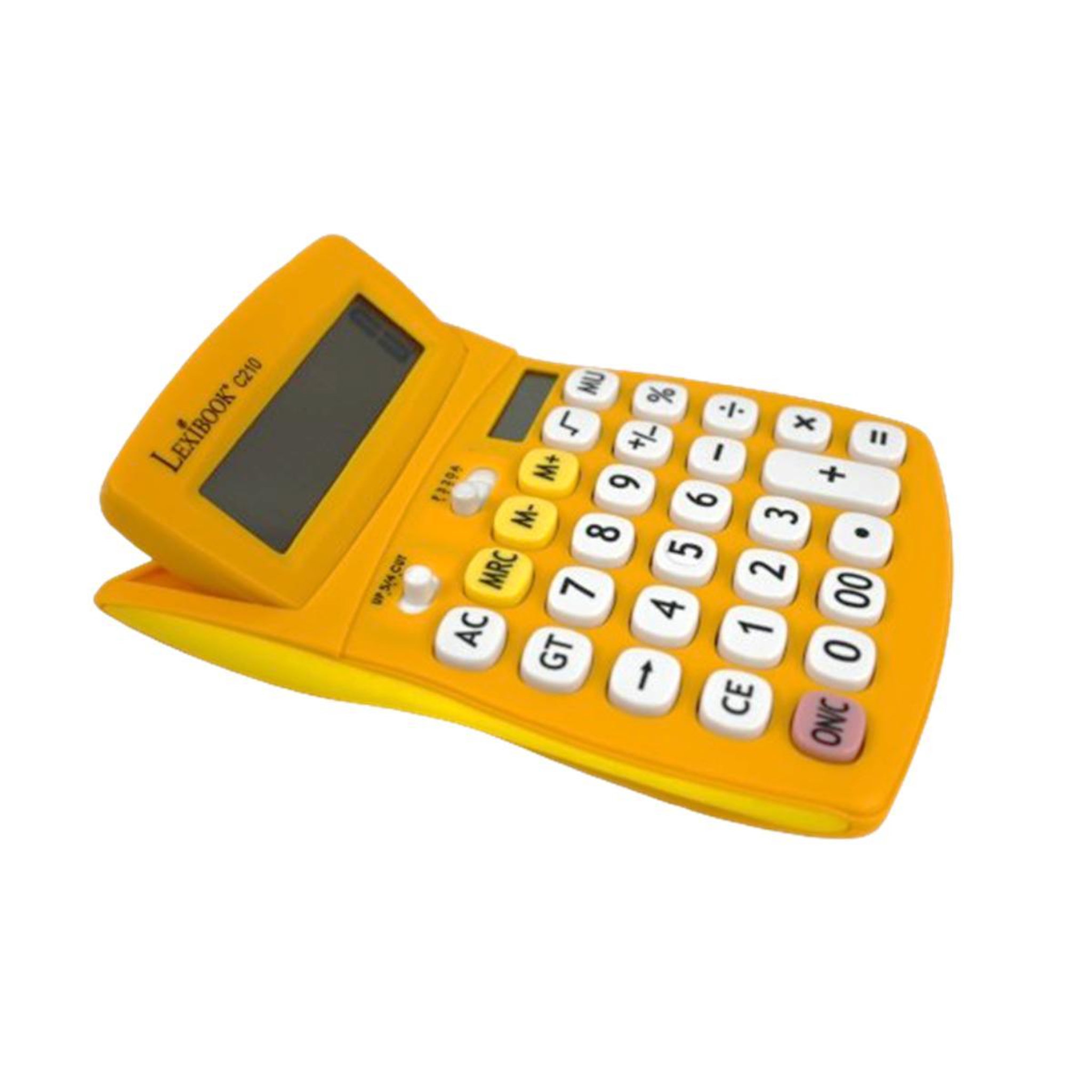 Voir la diapositive 4 : Lexibook Calculatrice de bureau jaune 10 chiffres avec écran à angle ajustable