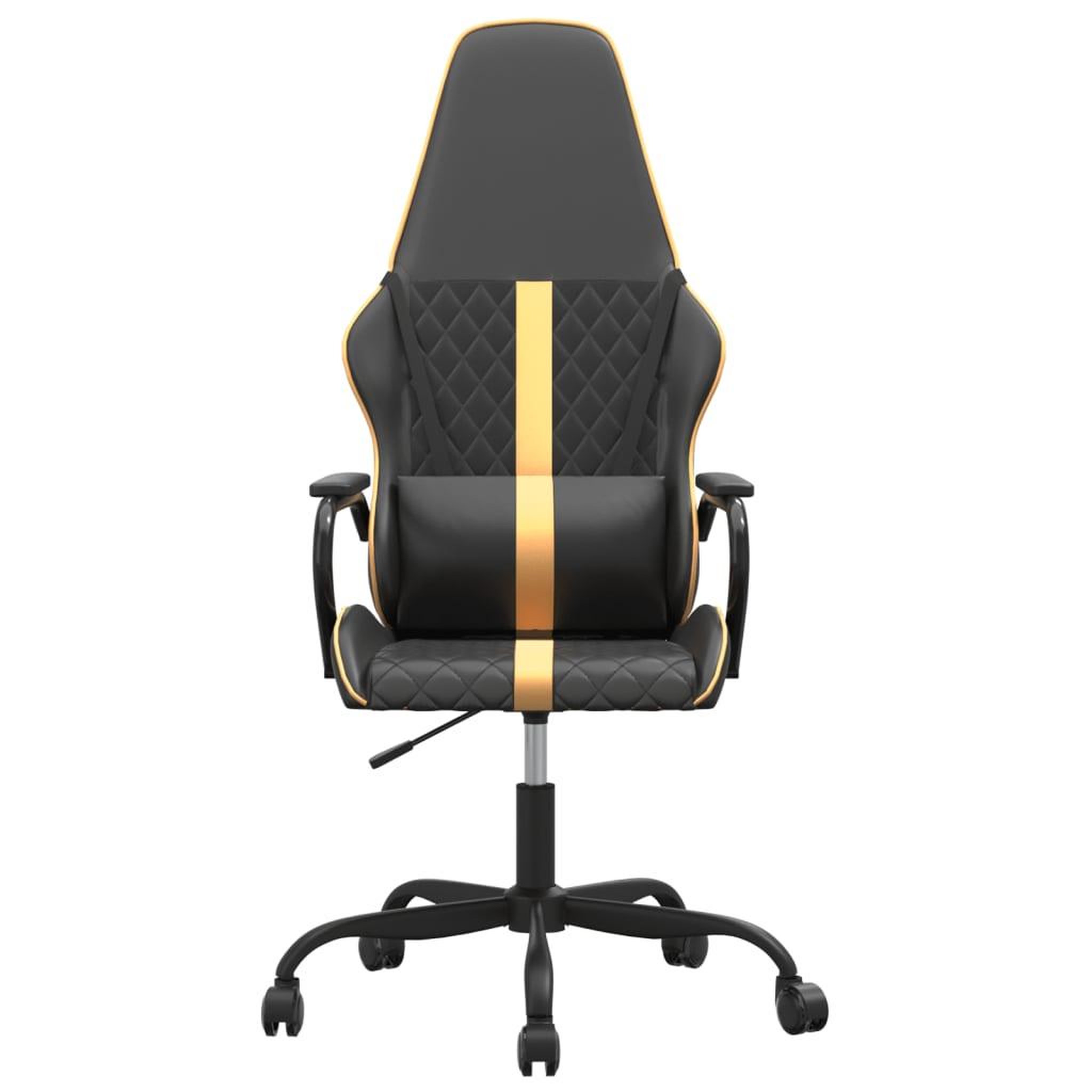 Voir la diapositive 3 : VIDAXL Chaise de jeu de massage dore et noir similicuir