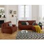 Voir la diapositive 6 : BEST MOBILIER Cristal - canapé 3 places - convertible avec coffre et pouf - en velours côtelé