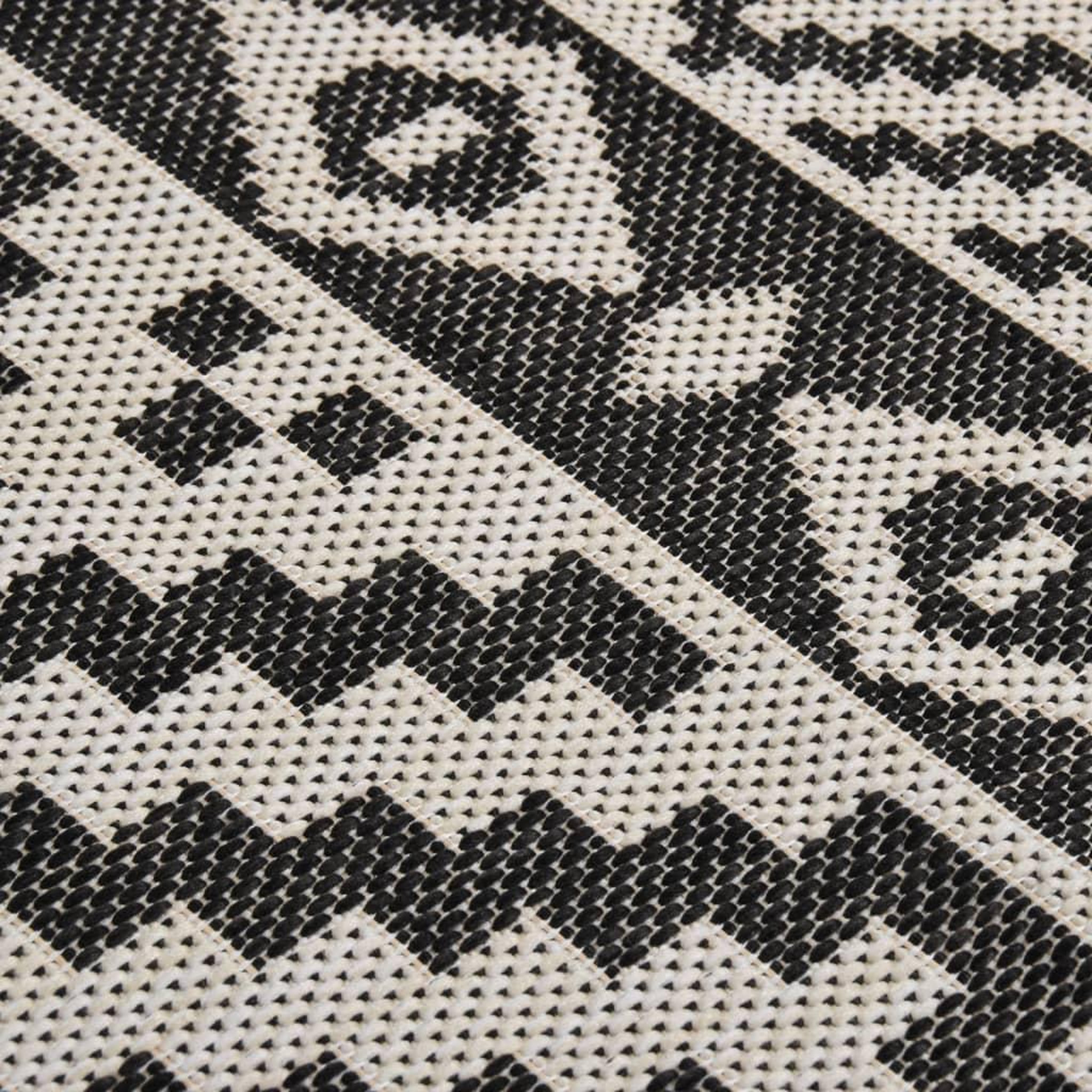 Voir la diapositive 5 : VIDAXL Tapis a tissage plat d'exterieur 200x280 cm Rayures noires