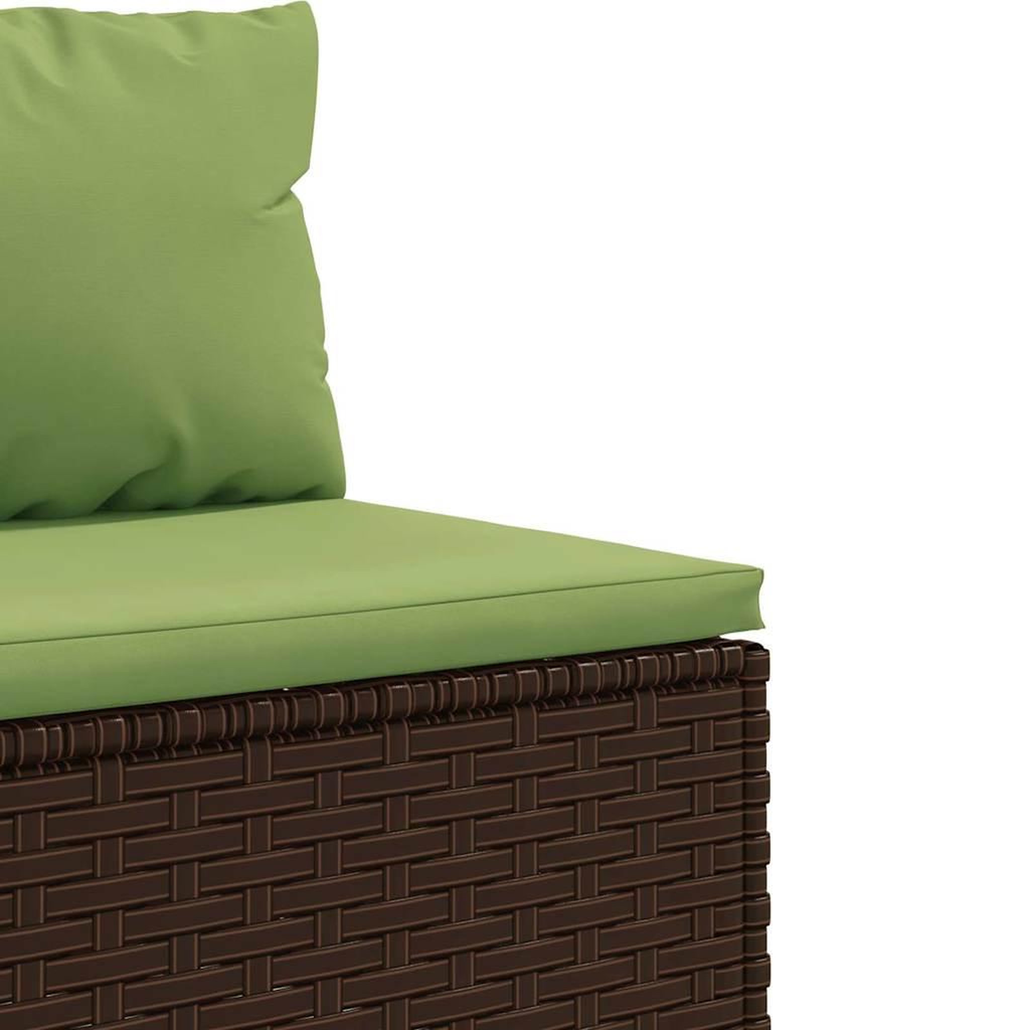 Voir la diapositive 5 : VIDAXL Salon de jardin 5 pcs avec coussins Marron Resine tressee