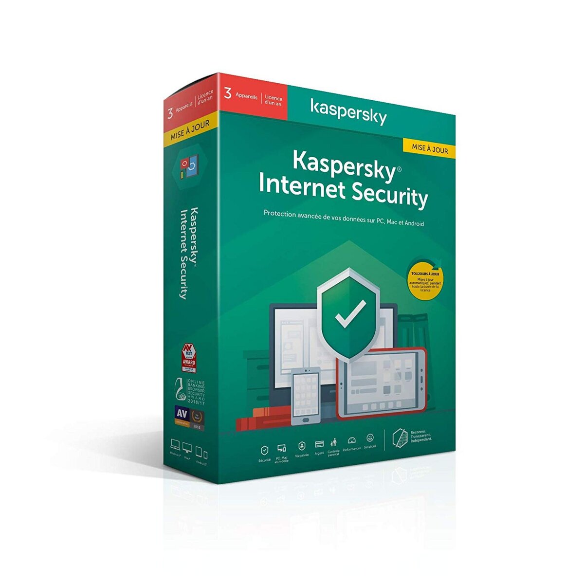 Kaspersky Internet Security 2020 Mise à Jour - 3 Postes 1 an