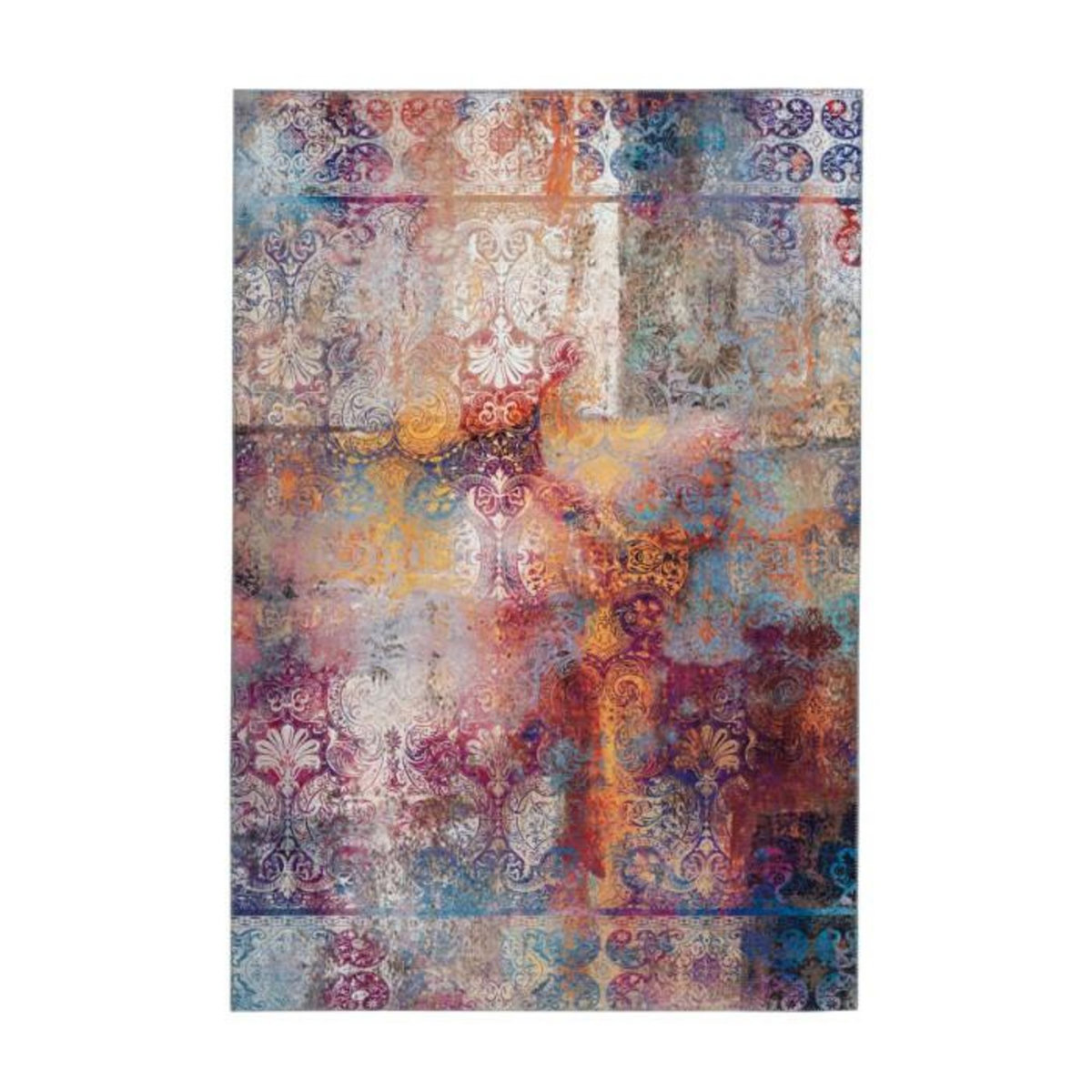 Paris Prix Tapis Vintage à Poils Courts  Galaxy I  Multicolore