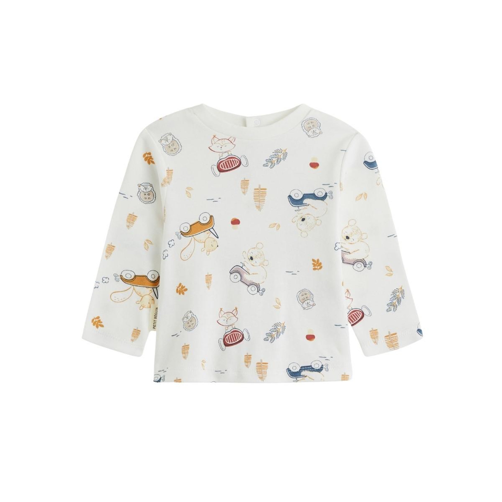 Voir la diapositive 5 : Petit Béguin Ensemble salopette bébé en coton matelassé et t-shirt emile