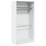 Voir la diapositive 2 : VIDAXL Garde-robe Blanc 100x50x200 cm Bois d'ingenierie
