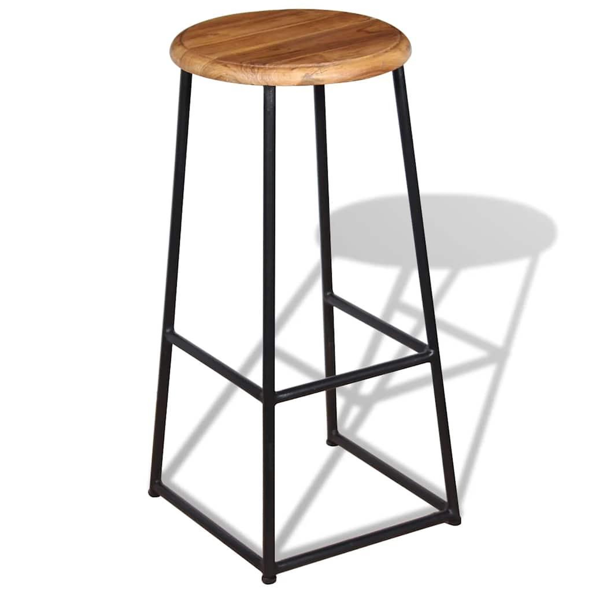 Voir la diapositive 6 : VIDAXL Tabourets de bar lot de 2 bois de teck massif