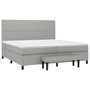 Voir la diapositive 3 : VIDAXL Sommier a lattes de lit avec matelas Gris clair 200x200cm Tissu