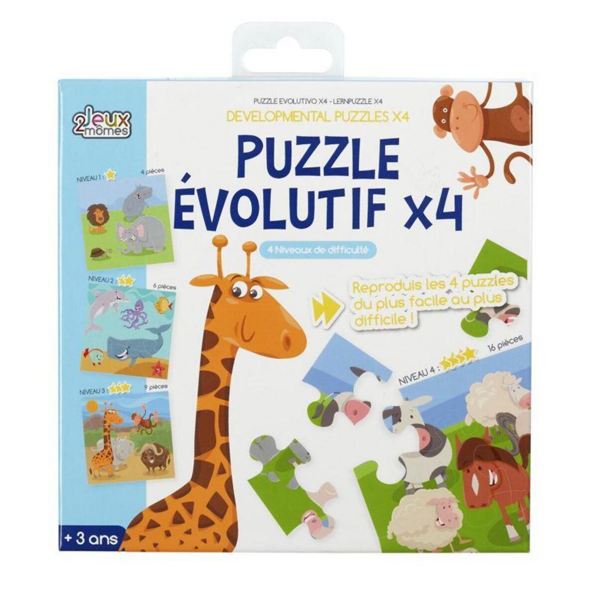 Paris Prix Lot de 4 Puzzles Évolutifs  Enfant  17cm Multicolore