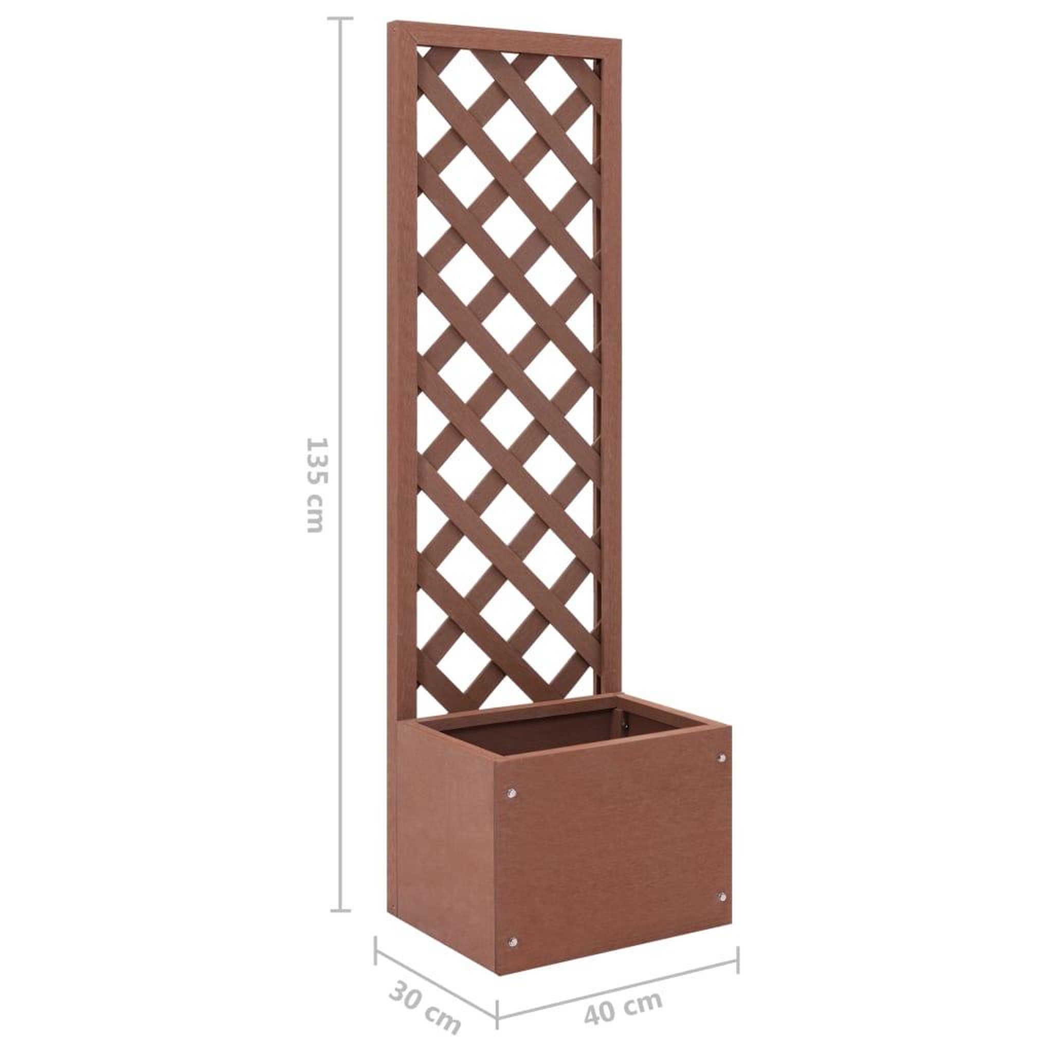 Voir la diapositive 6 : VIDAXL Jardiniere en treillis 40x30x135 cm WPC