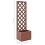 Voir la diapositive 6 : VIDAXL Jardiniere en treillis 40x30x135 cm WPC