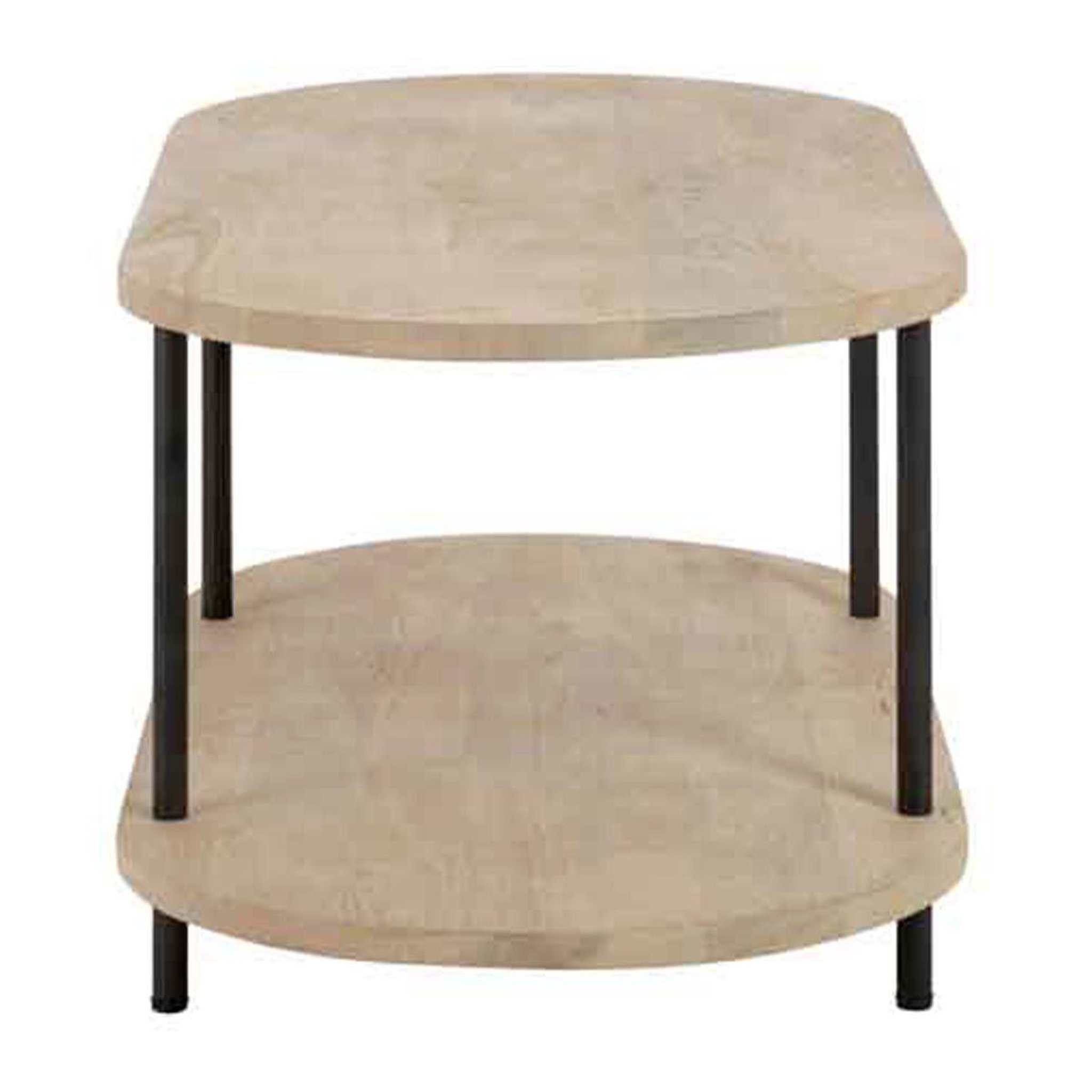 Voir la diapositive 3 : J-LINE Table basse 2 niveaux  eli  120cm naturel