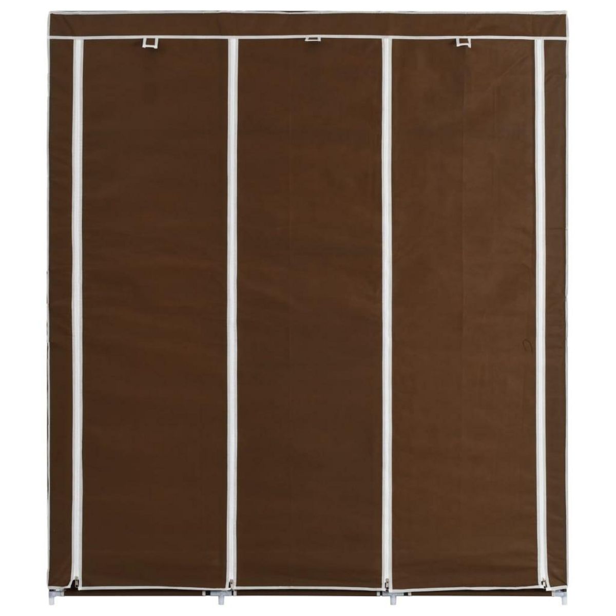 VIDAXL Armoire avec compartiments et barres Marron 150x45x175 cm Tissu