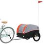 Voir la diapositive 3 : VIDAXL Remorque de vélo noir et orange 45 kg fer