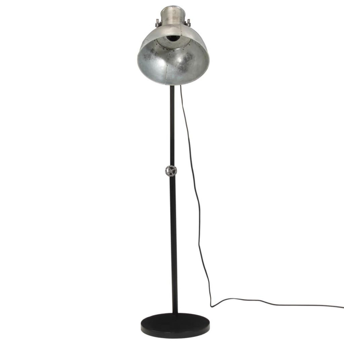 VIDAXL Lampadaire 25 W argent vintage 30x30x90-150 cm E27