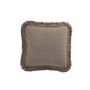 Voir la diapositive 2 : Paris Prix Coussin Déco  Bord Floches  45x45cm Taupe
