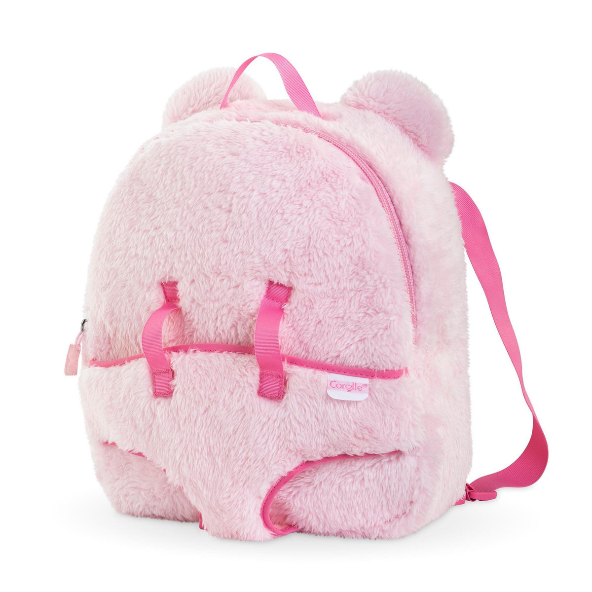 Corolle Sac à Dos Porte-Poupon Peluche Rose pour poupon 30 cm