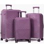 Voir la diapositive 1 : Bleucerise Lot 3 valises rigides dont 1 valise cabine Travel Light TSA Polypropylène