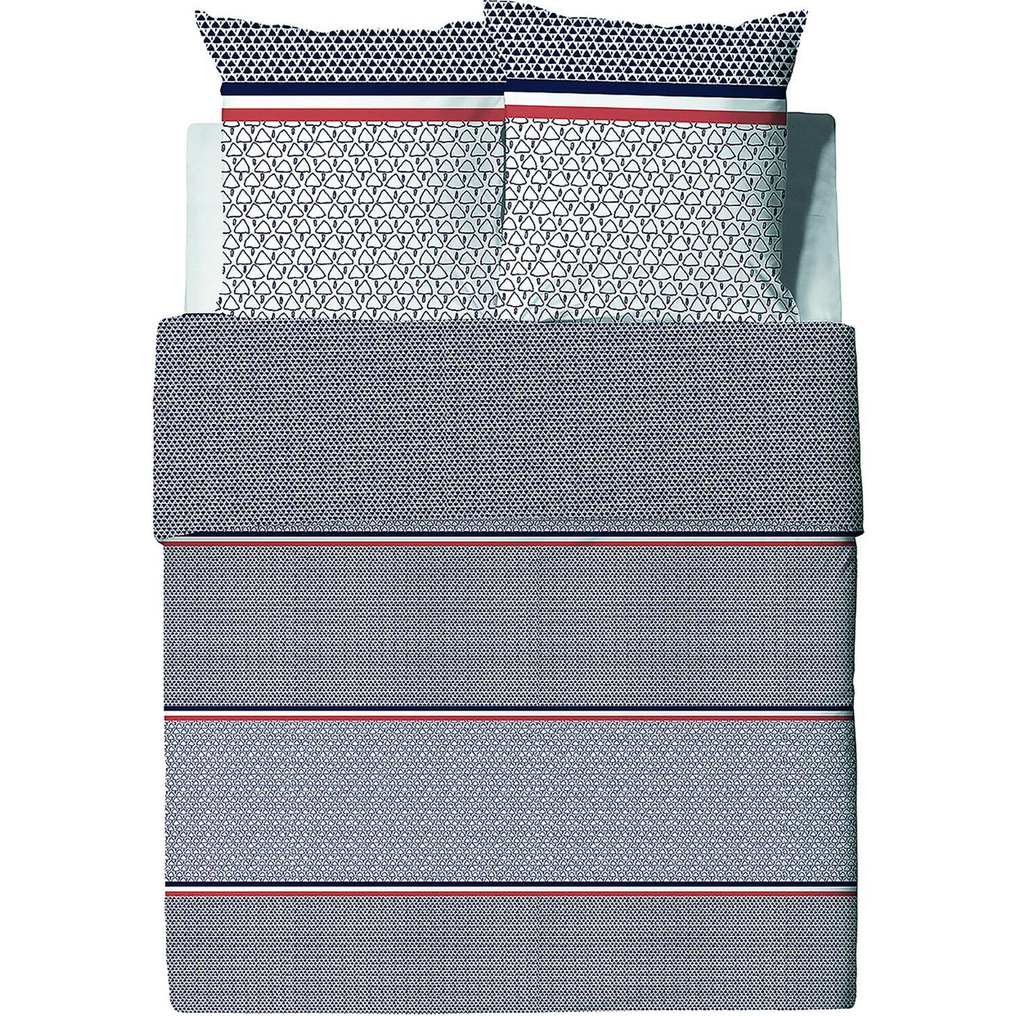 Voir la diapositive 2 : Les Ateliers du Linge Parure housse de couette 100% coton 57fils tilak