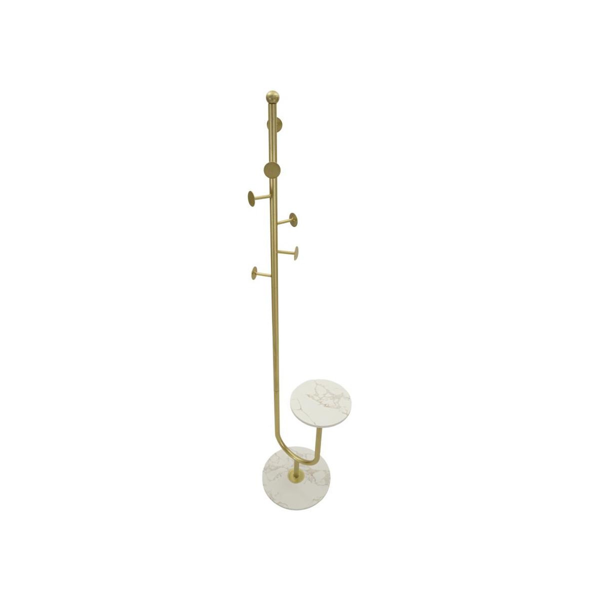 Voir la diapositive 3 : Paris Prix Porte-manteau en métal  shelf  176cm or & blanc