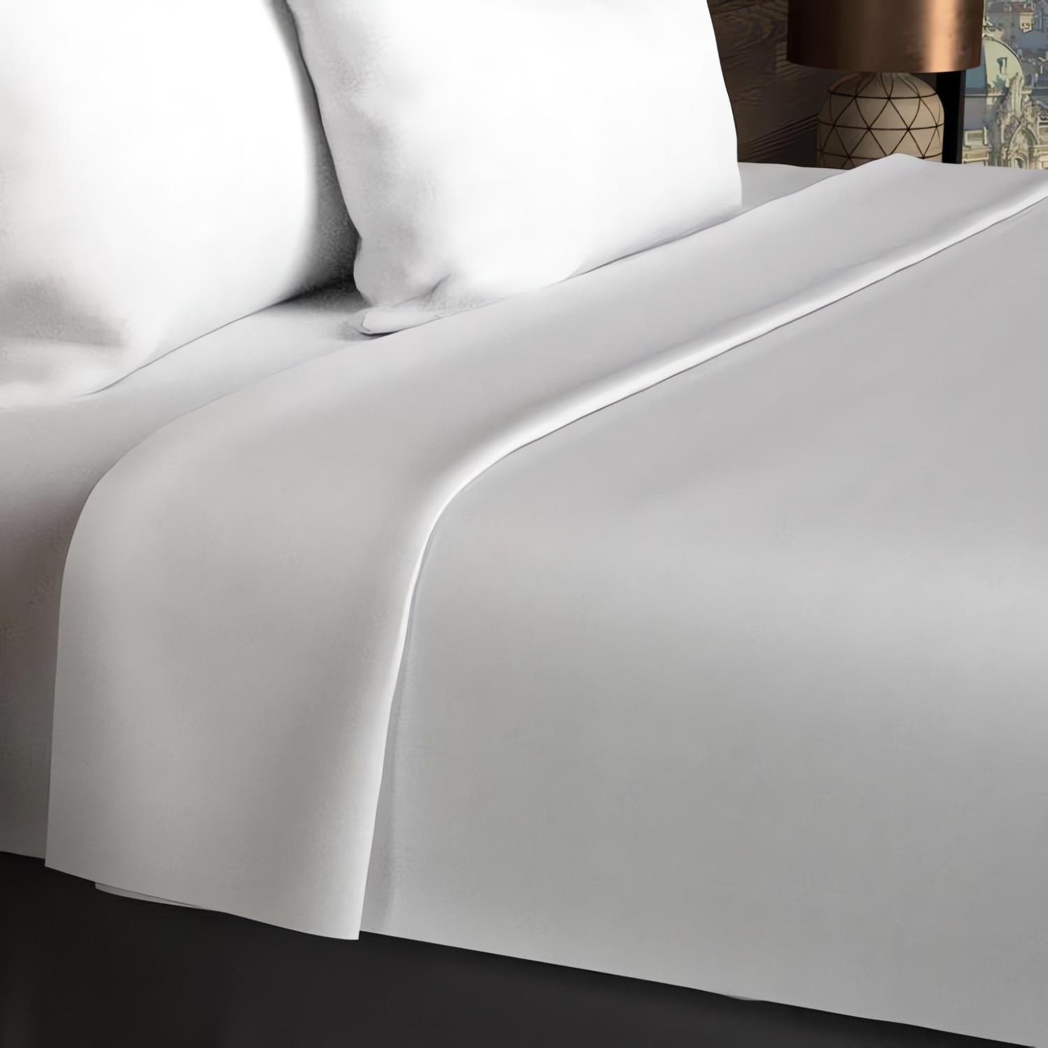 Voir la diapositive 1 : SOLEIL D'OCRE Drap plat en coton 57 fils UNI, par Soleil d'ocre
