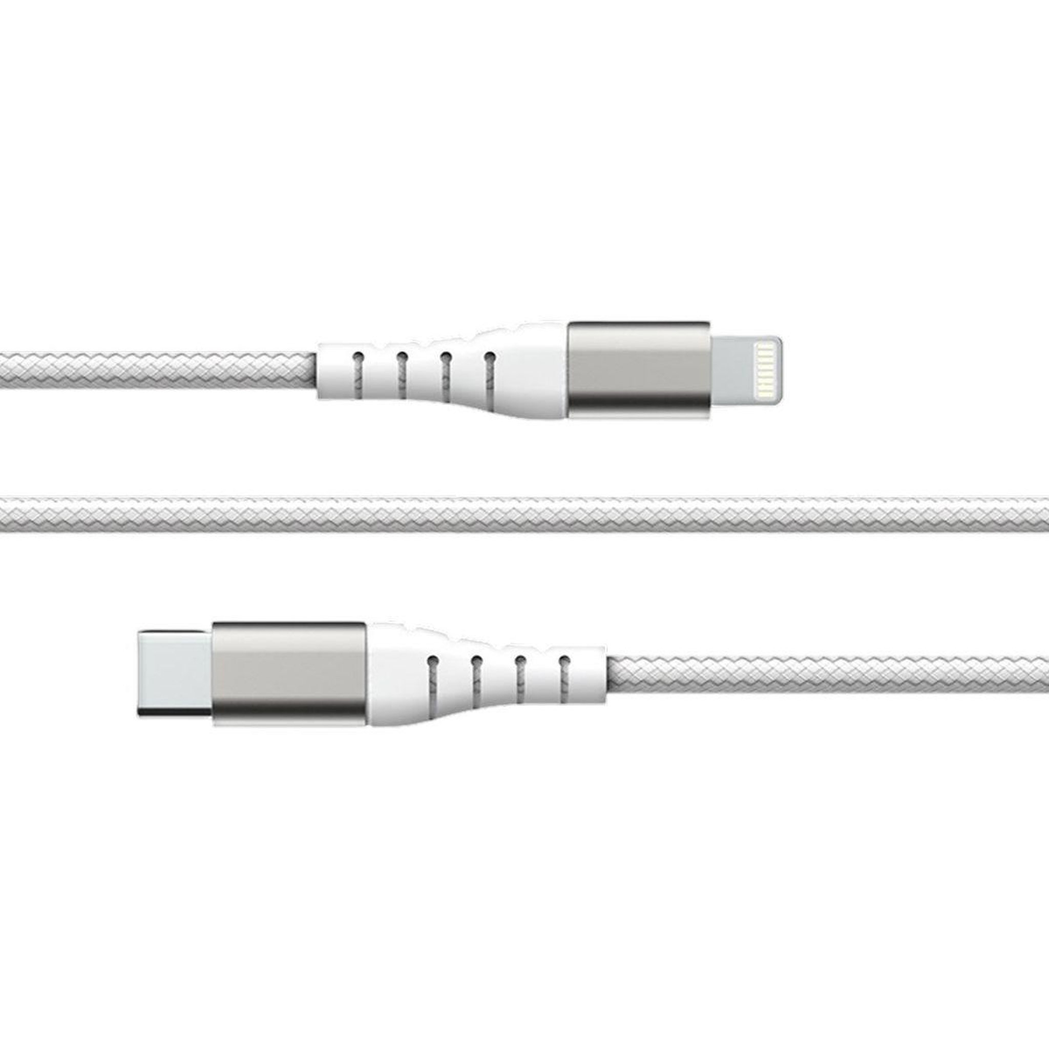 Voir la diapositive 2 : FORCE POWER Cable 60w 2m lightning mfi / usb-c mfi blanc