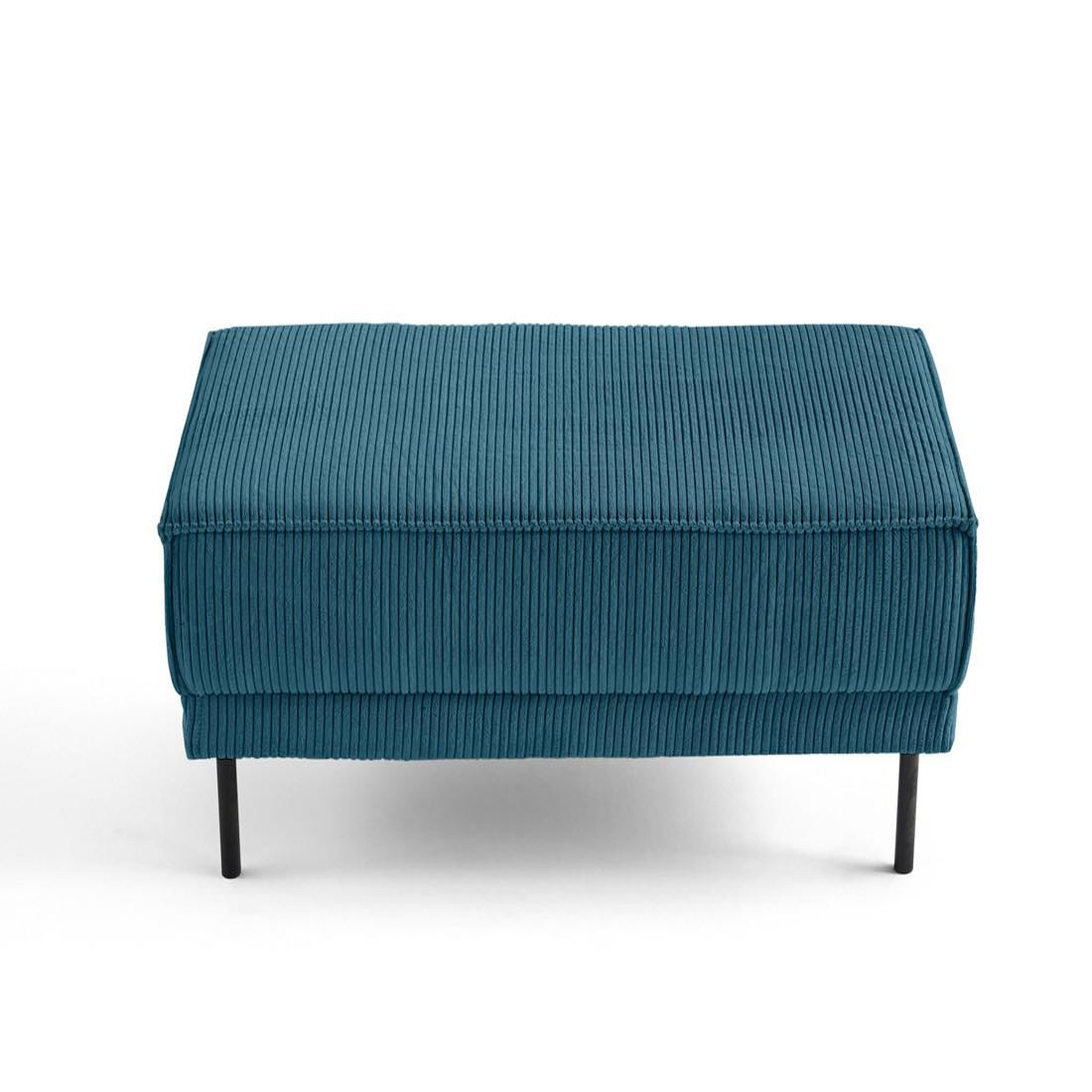 Voir la diapositive 1 : BEST MOBILIER Charlie - pouf - pieds hauts - en velours côtelé