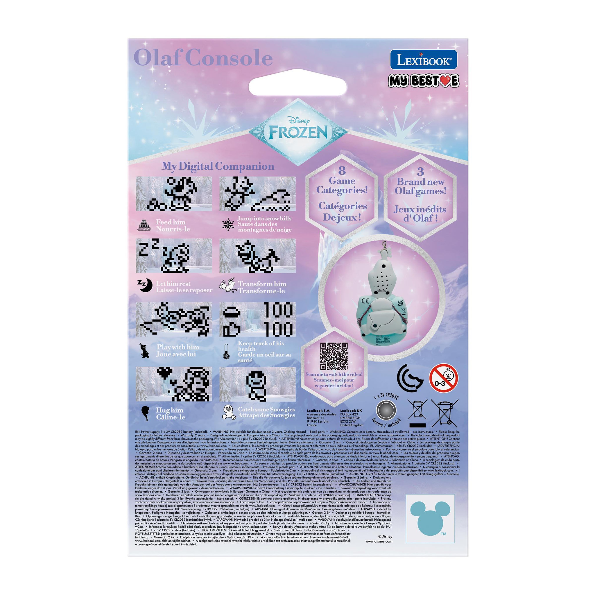 Voir la diapositive 4 : Lexibook Console My Best-E® comprenant 3 jeux de l'univers Disney La Reine des neiges