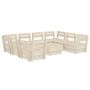 Voir la diapositive 2 : VIDAXL Salon de jardin palette 9 pcs Bois d'epicea impregne