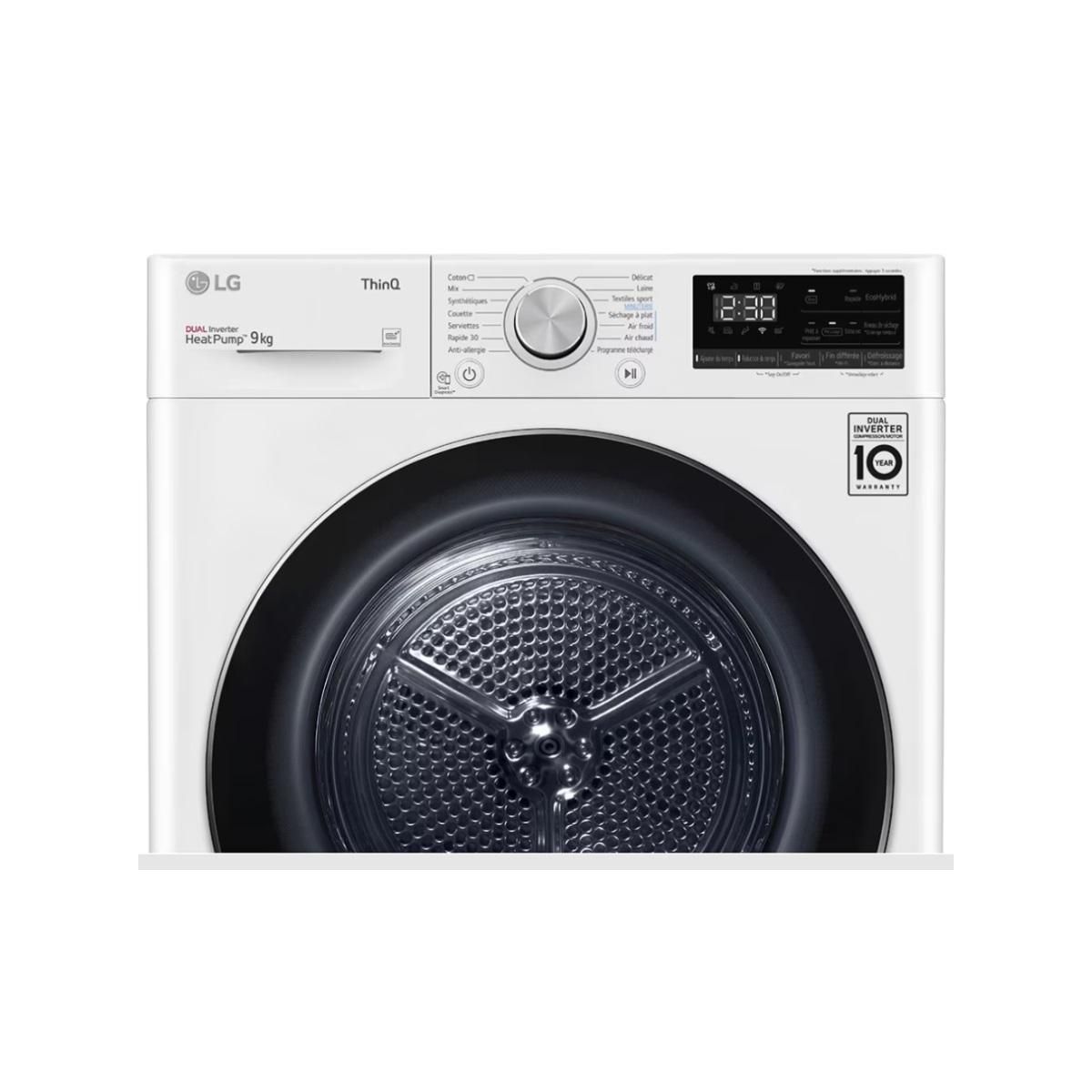 LG Sèche-linge pompe à chaleur 60cm 9 kg - RH9V50WH