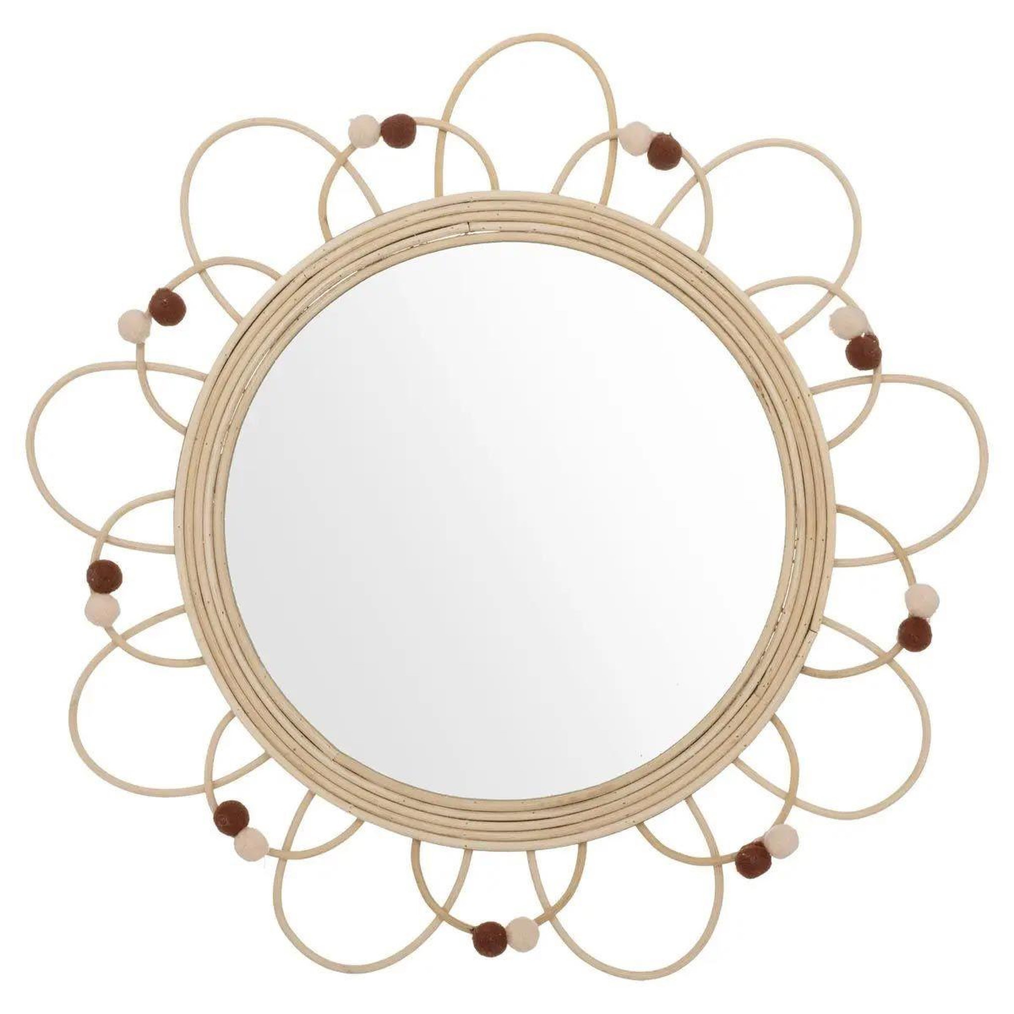 Voir la diapositive 1 : Atmosphera Kids Miroir mural enfant  campagne déco  38cm beige
