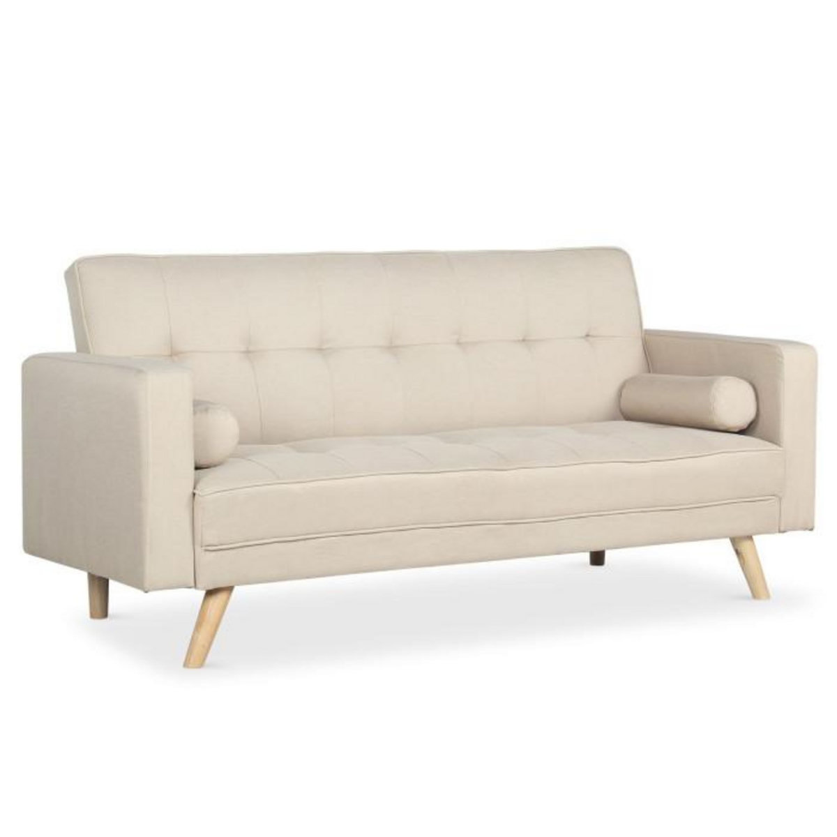 Paris Prix Canapé Convertible 3 Places Scandinave  Navya  Beige