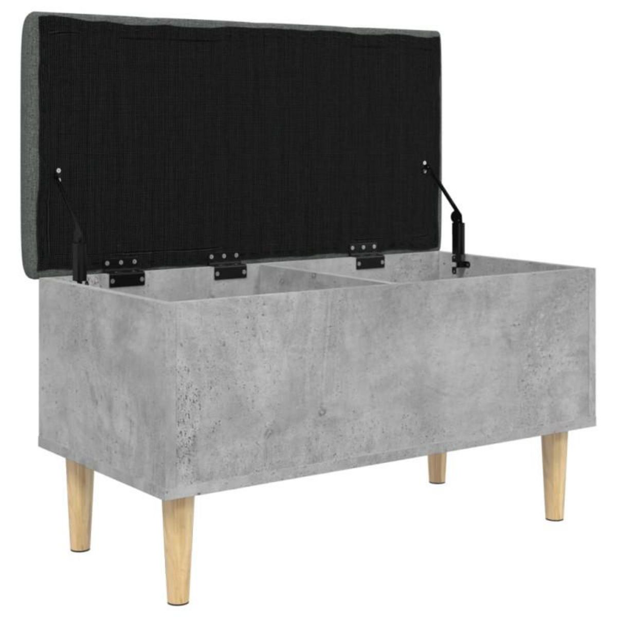 VIDAXL Banc de rangement gris béton 82x42x46 cm bois d ingénierie