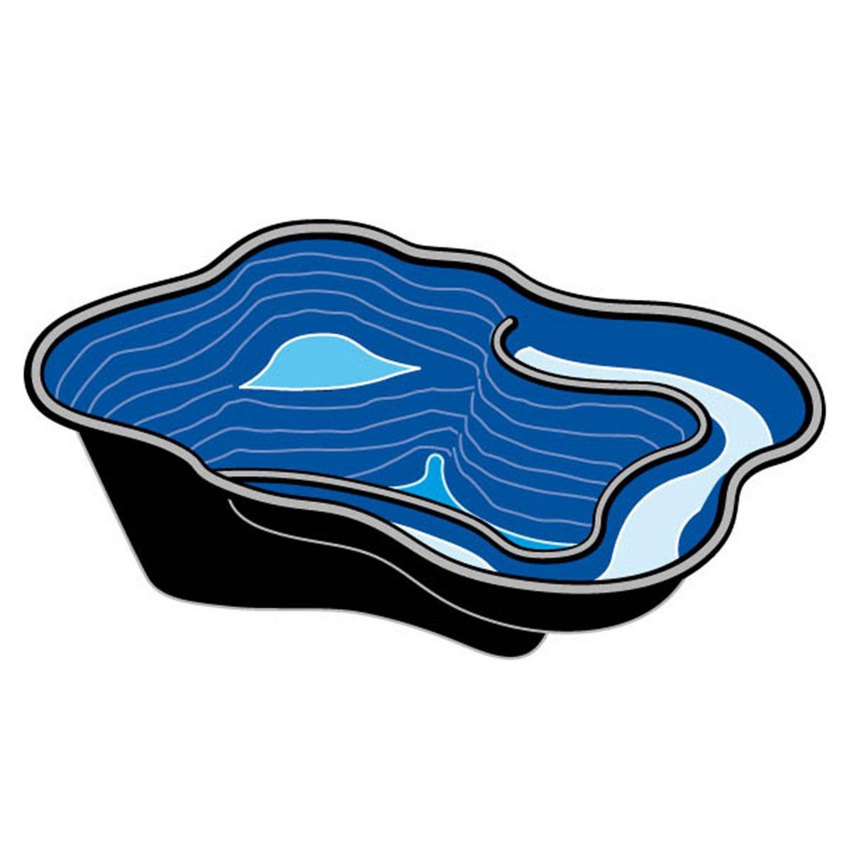 Ubbink Bassin préformé Iris SI - 0,98 m² - 150 L