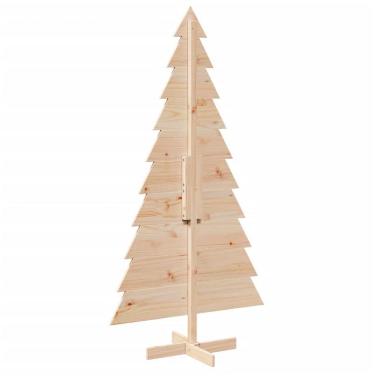 VIDAXL Arbre de Noël en bois pour décoration 180 cm bois massif de pin