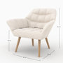 Voir la diapositive 4 : Rendez vous déco Fauteuil en tissu bouclé blanc-Simba